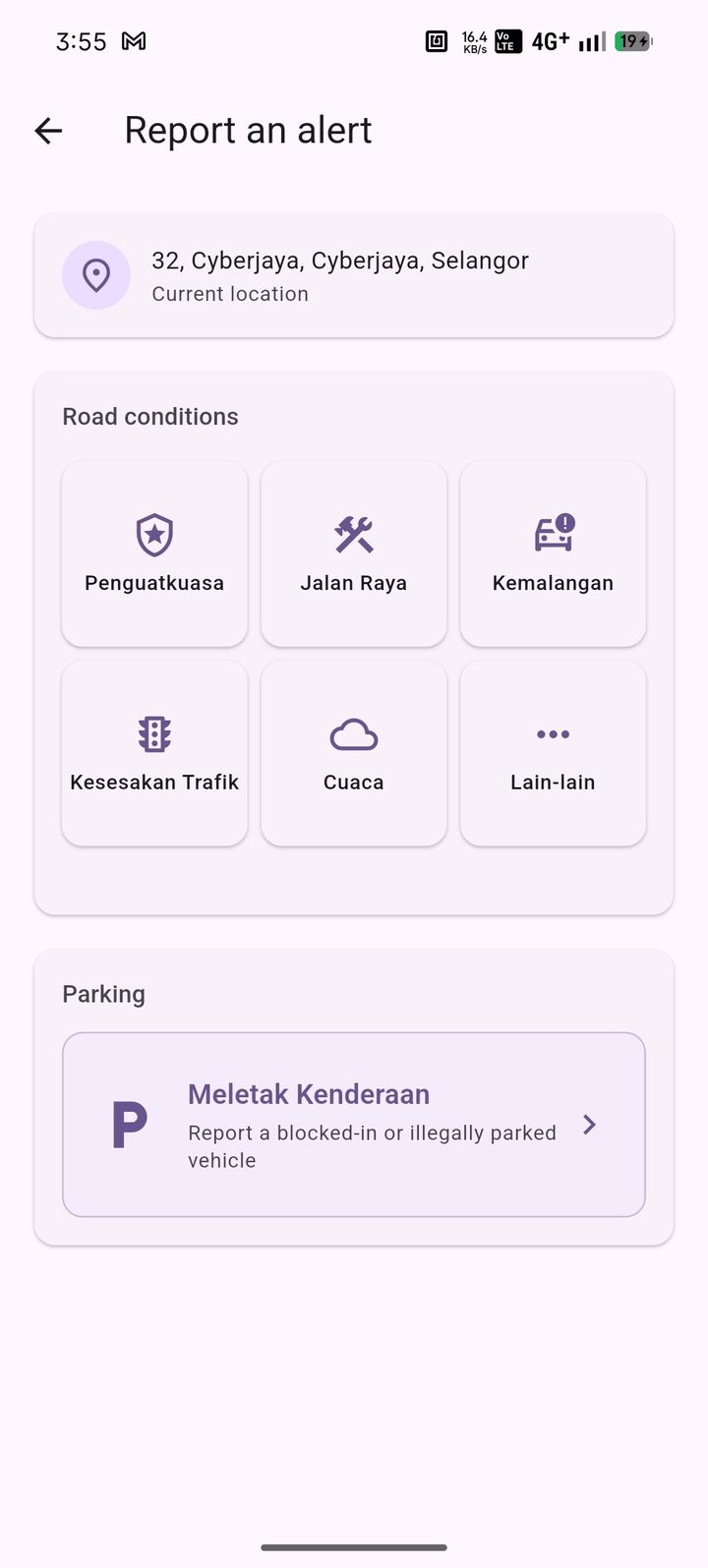 Map view of RoJerbro traffic and road-safety alerts near you